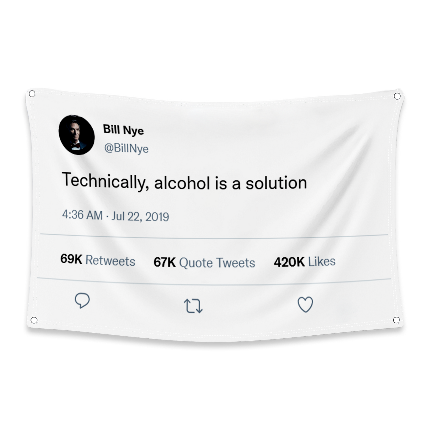 Technically, alcohol is a solution Flag