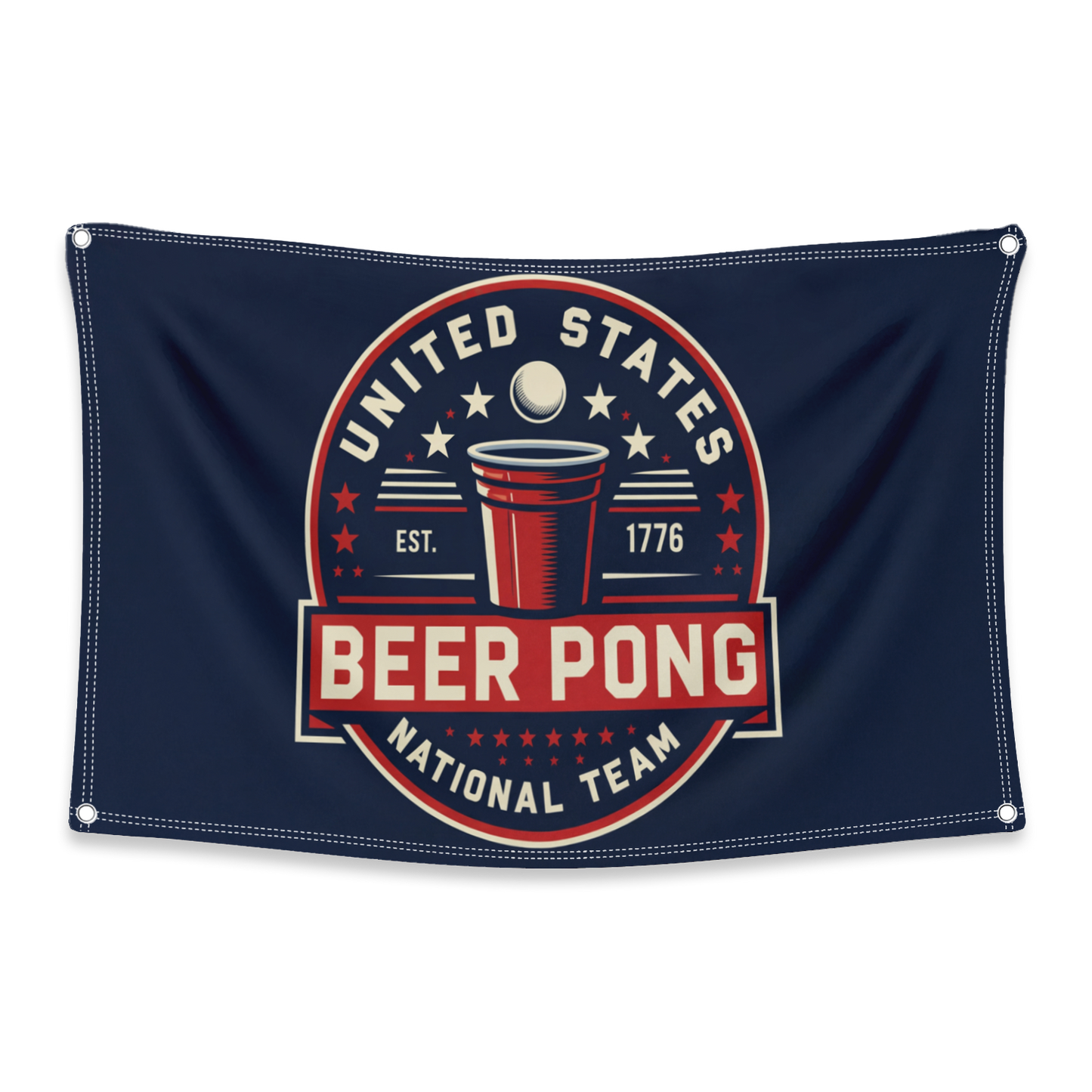 Beer Pong National Champions Flag