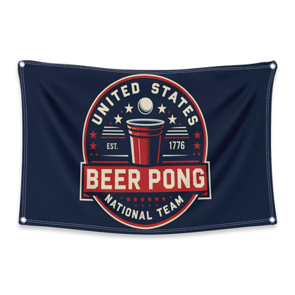 Beer Pong National Champions Flag