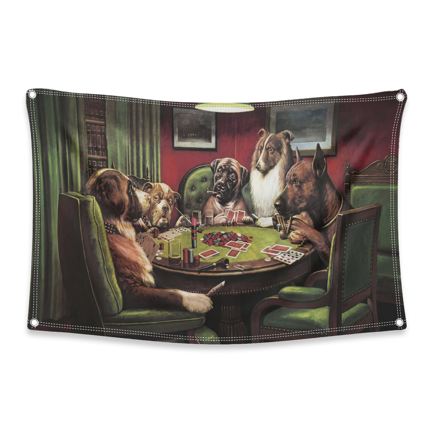 Poker Dogs Flag