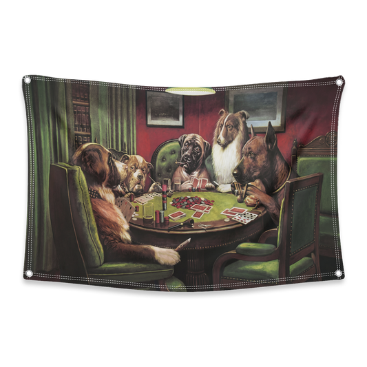 Poker Dogs Flag