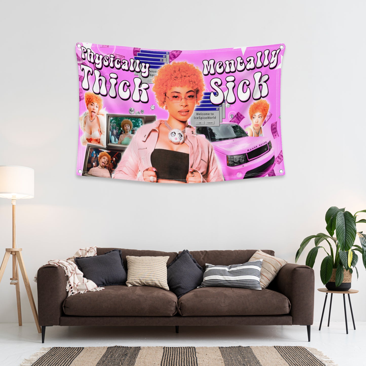 Physically Thick Mentally Sick Flag