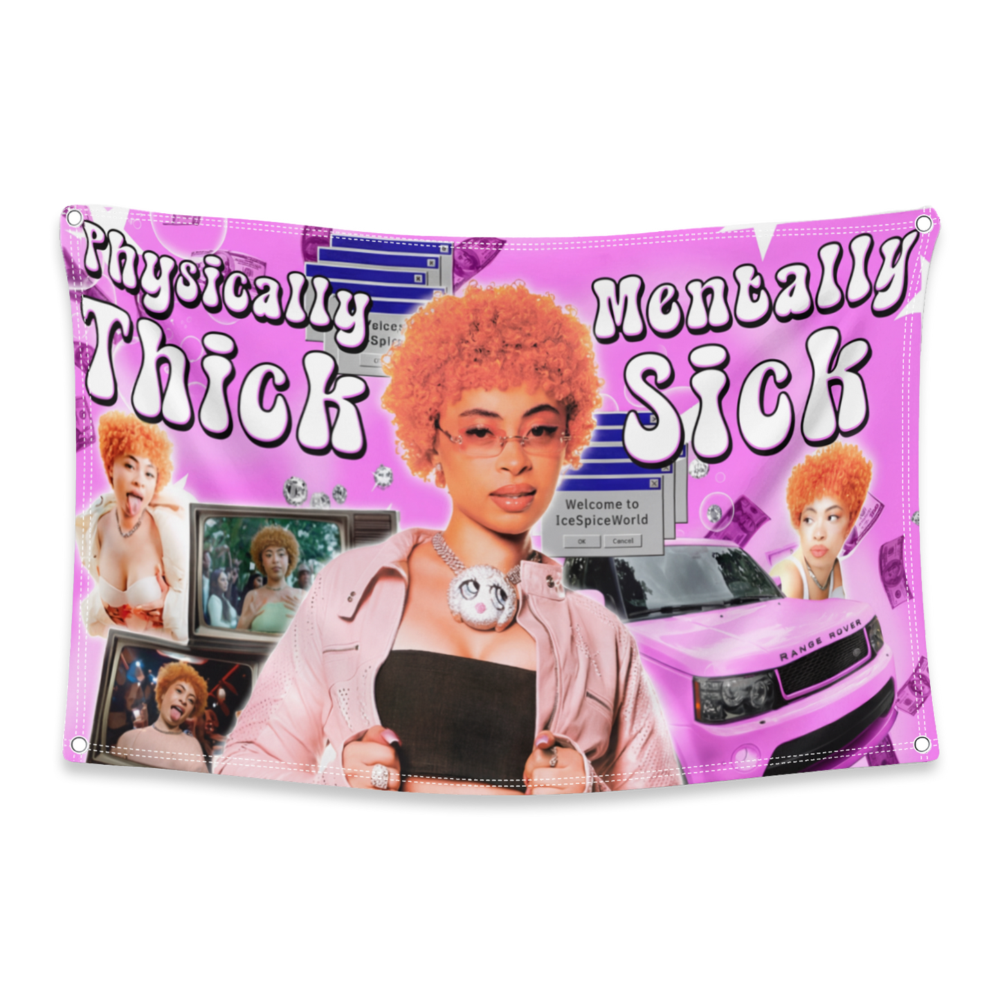 Physically Thick Mentally Sick Flag